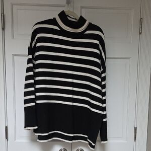 Elegant Striped Turtleneck Sweater